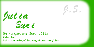 julia suri business card